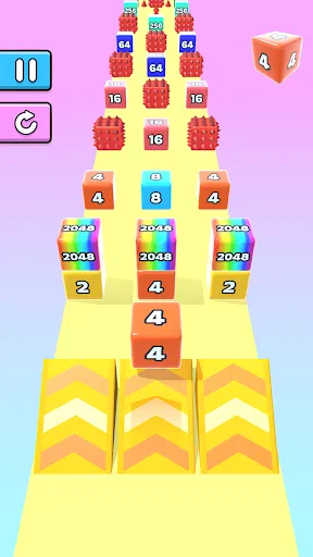 Gameplay screenshot 4 from Jelly Run 2048 - Casual game